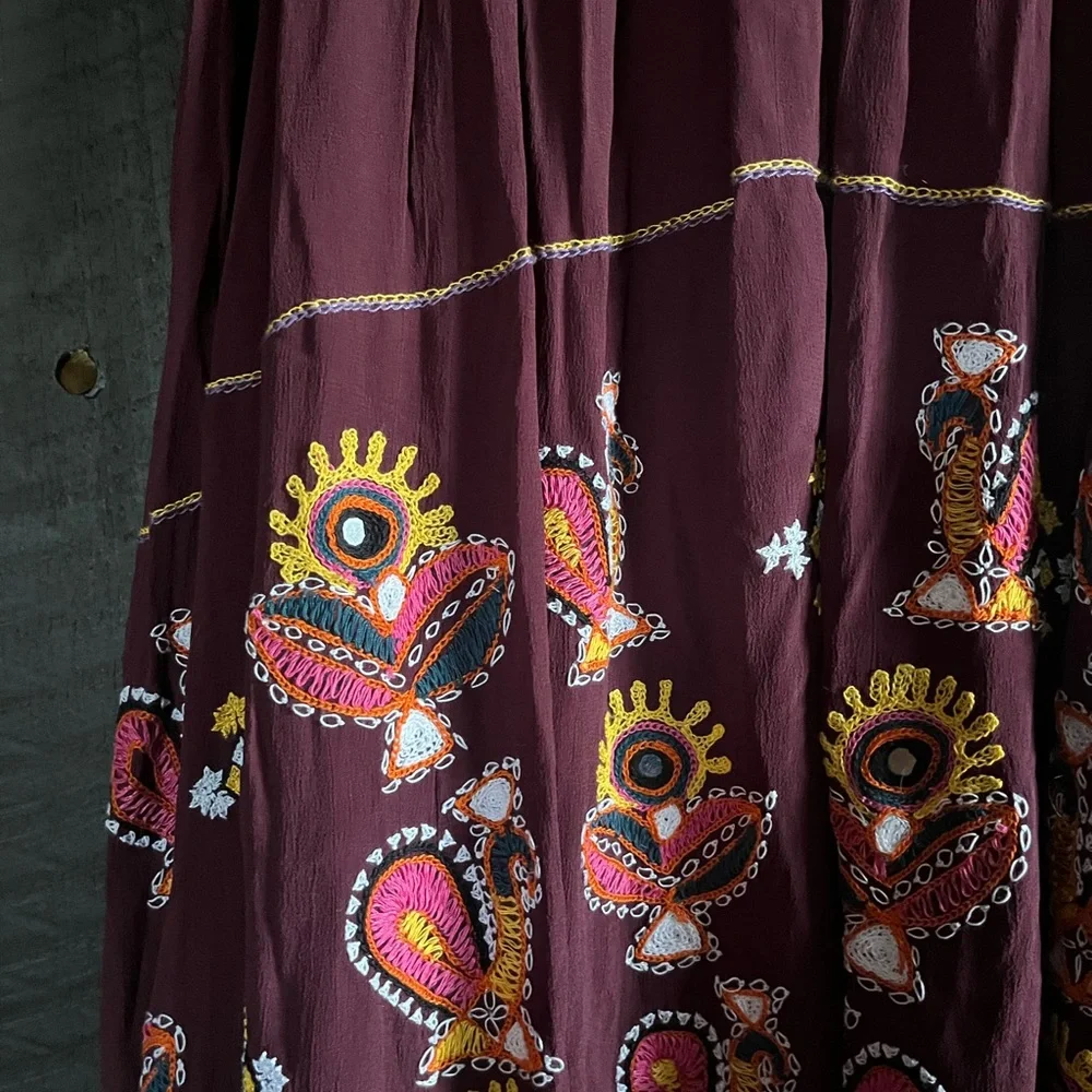 Free People Diamond Meadows Maxi Skirt Sz 0 - Picture 3 of 7